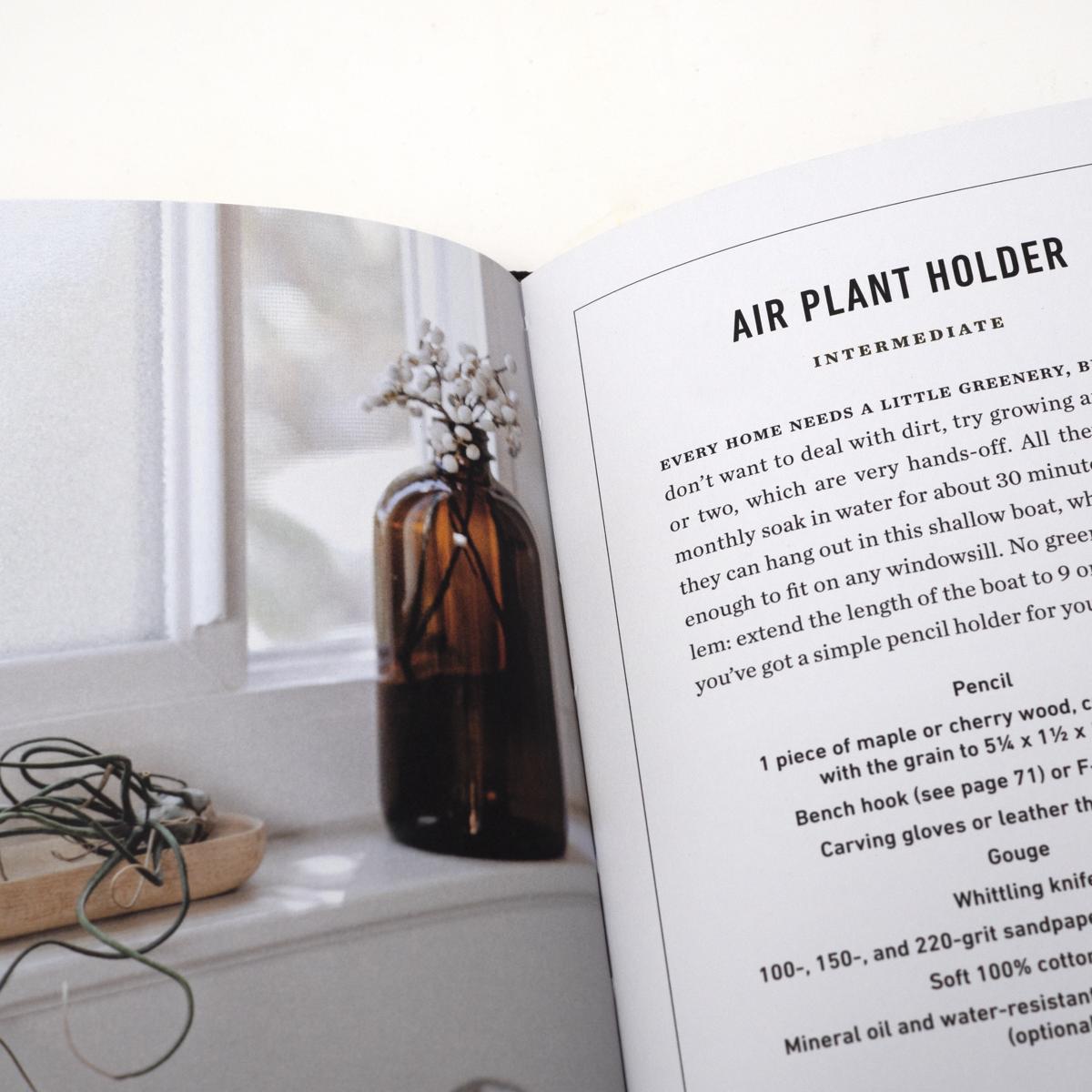carve book air plant holder