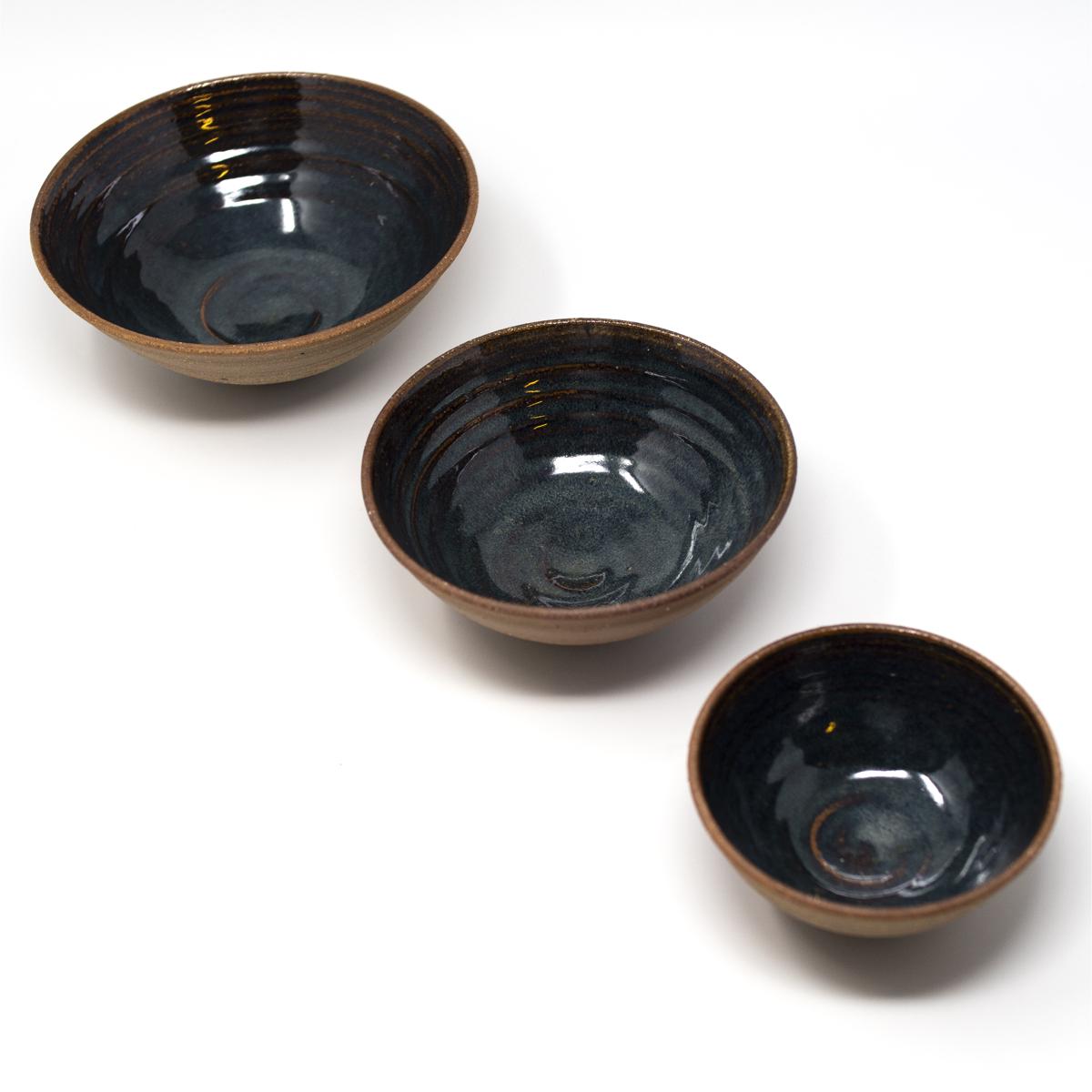 lisa armour brown blue bowl set all top angle