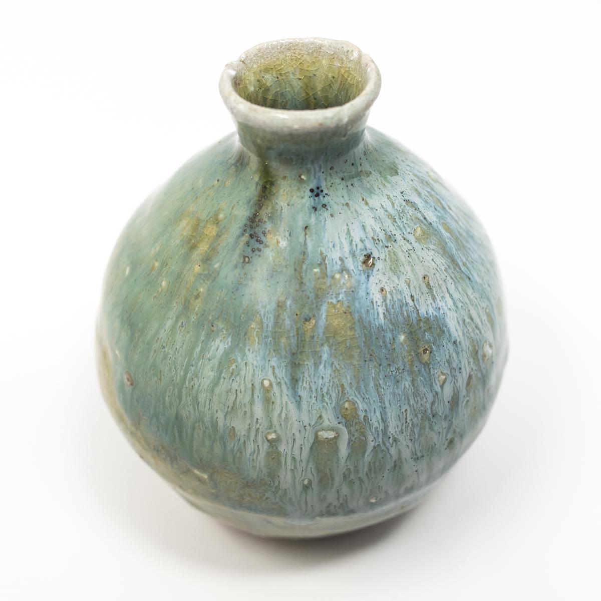 isao kimura ceramics blue vase top