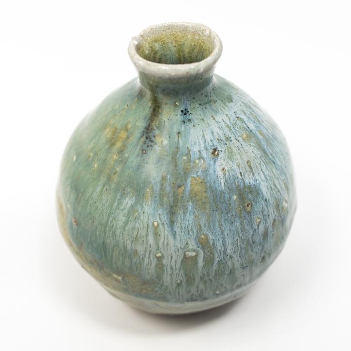 isao kimura ceramics blue vase top