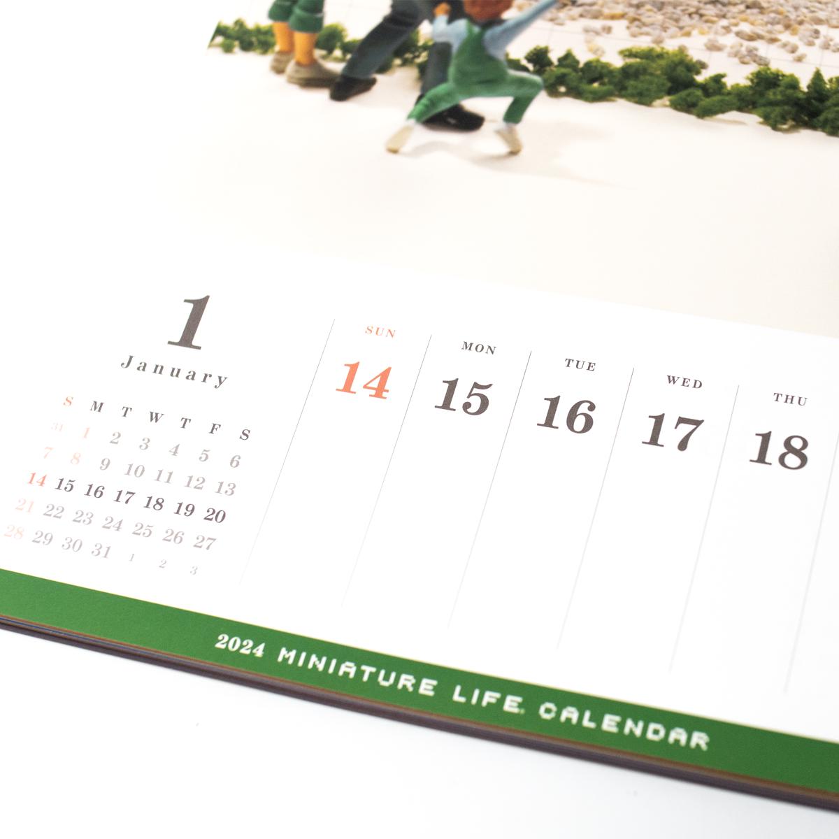 tatsuya tanaka miniature life calendar 2024 date