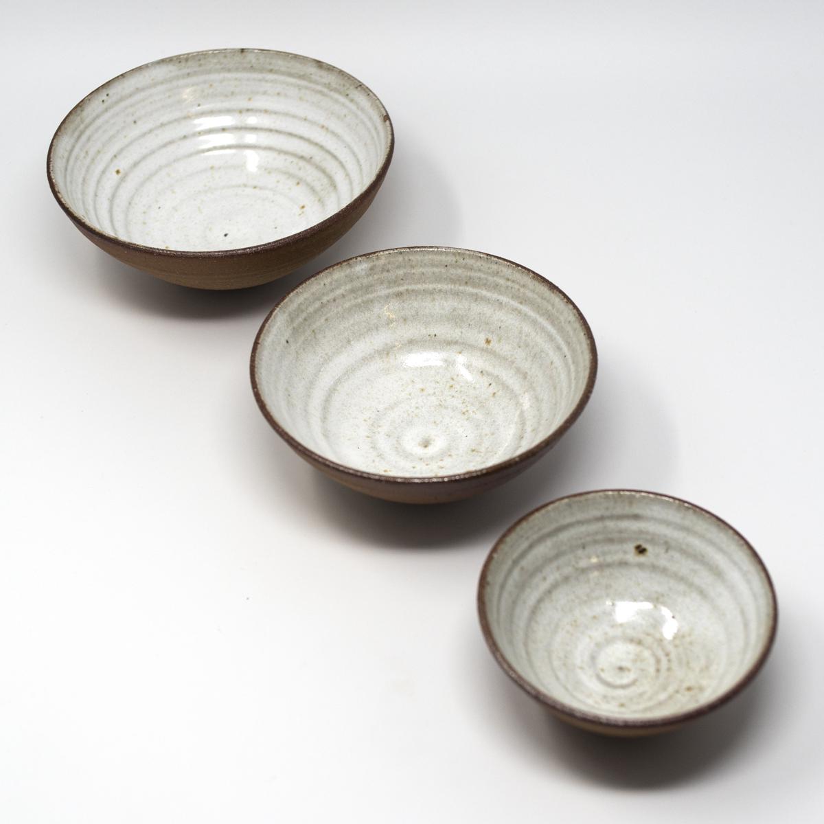 lisa armour brown white bowl set all top angle