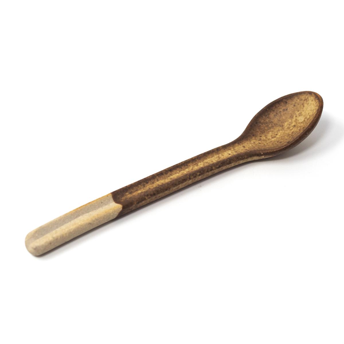 general ceramics brown spoon angle