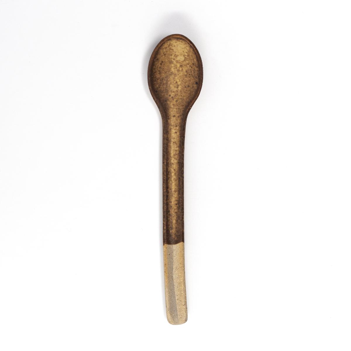 general ceramics brown spoon top