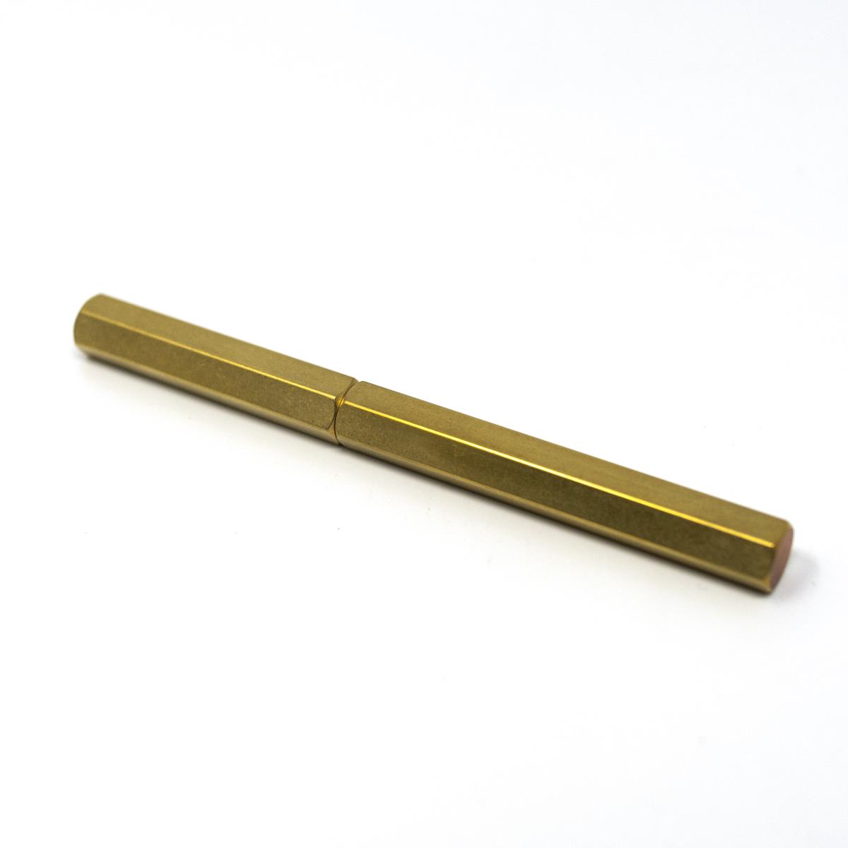 notable y studio brass fountain pen angle