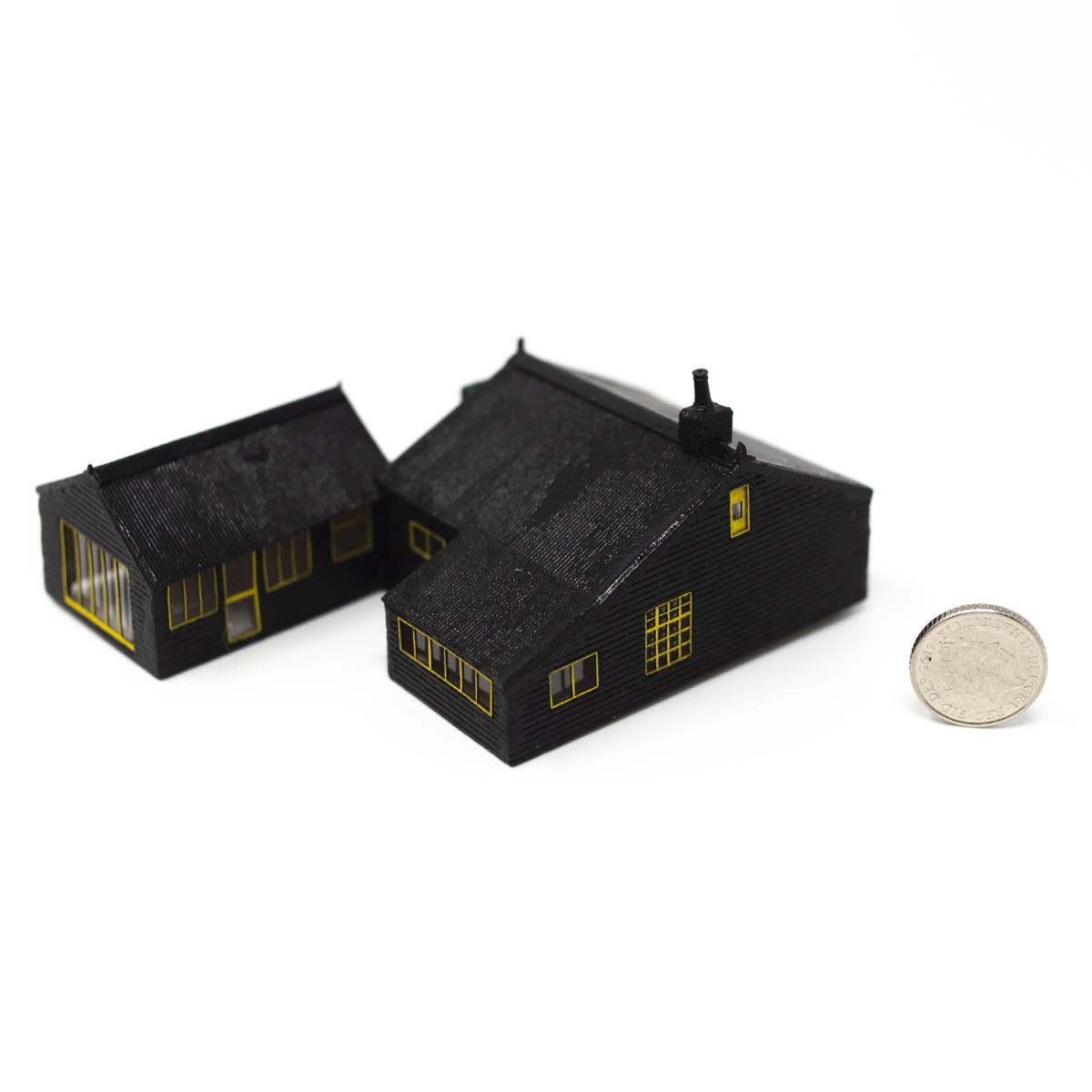 postcard models derek jarman cottage scale side