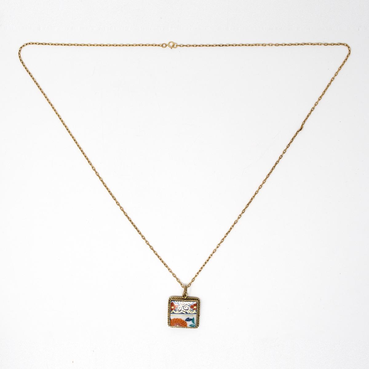 nozomi gold necklace orange blue red full