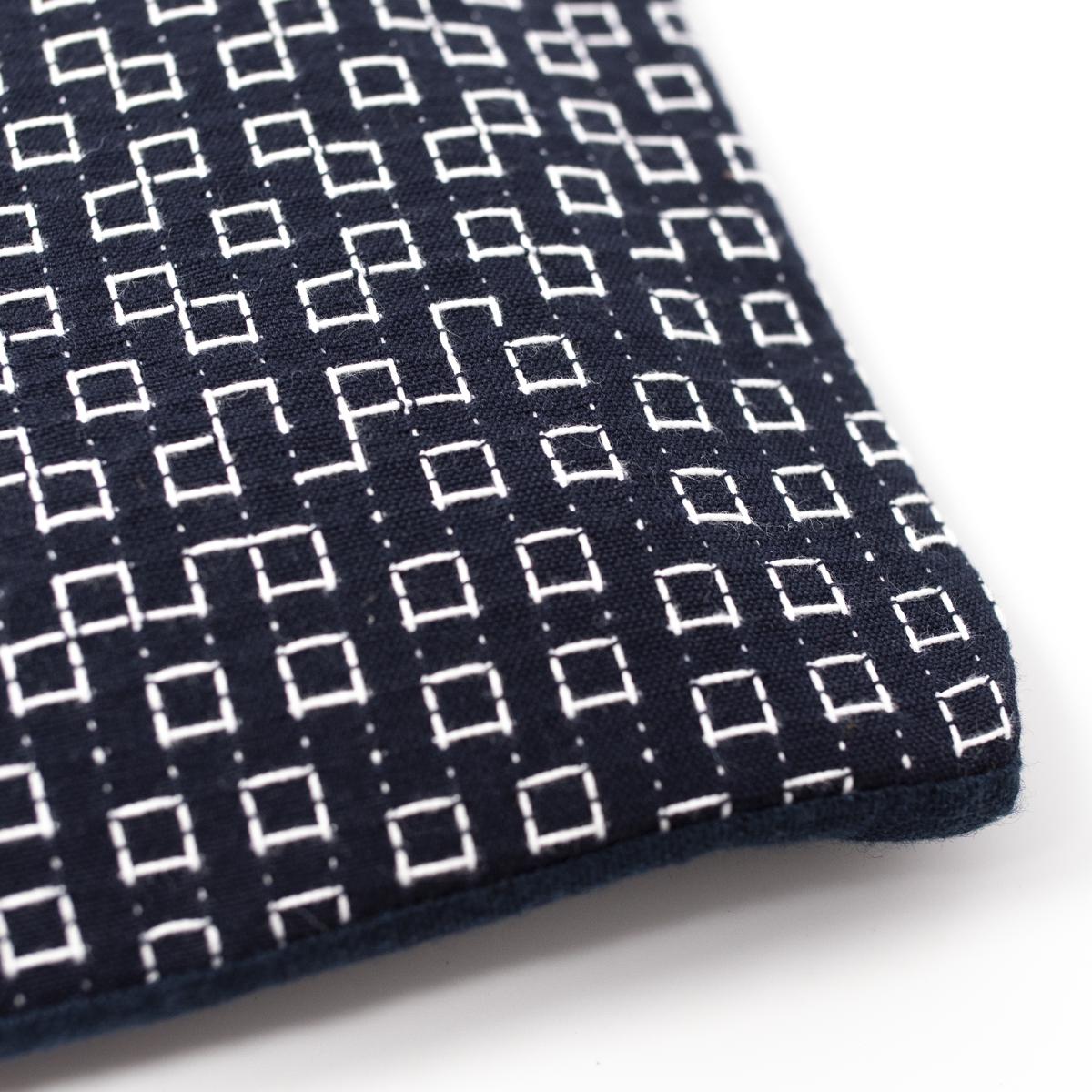 Kiriko made square purse closeup