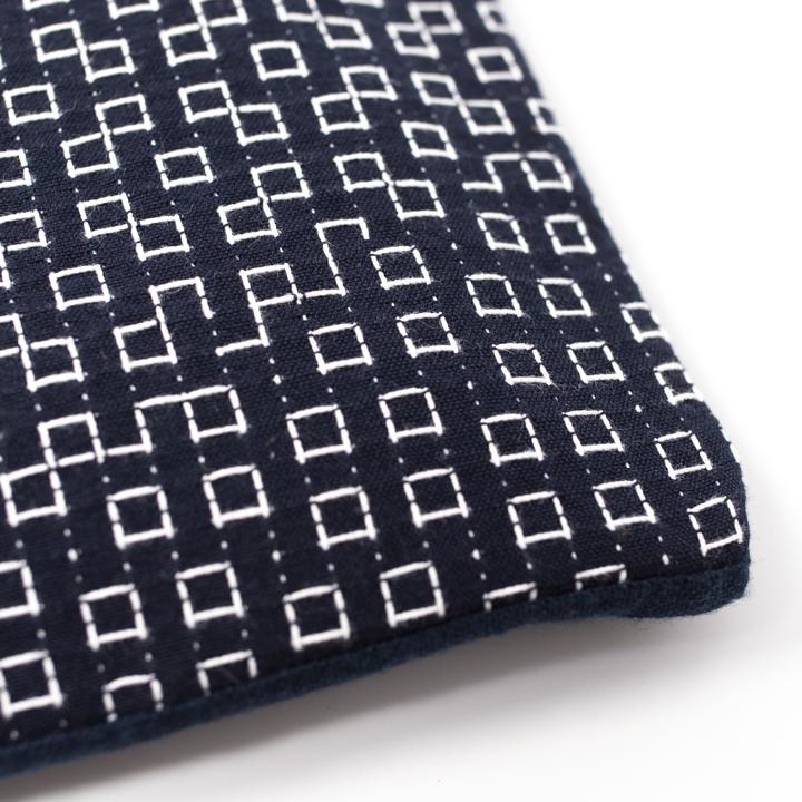 Kiriko made square purse closeup