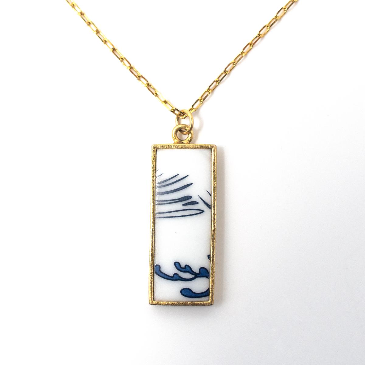 nozomi gold necklace tall blue white