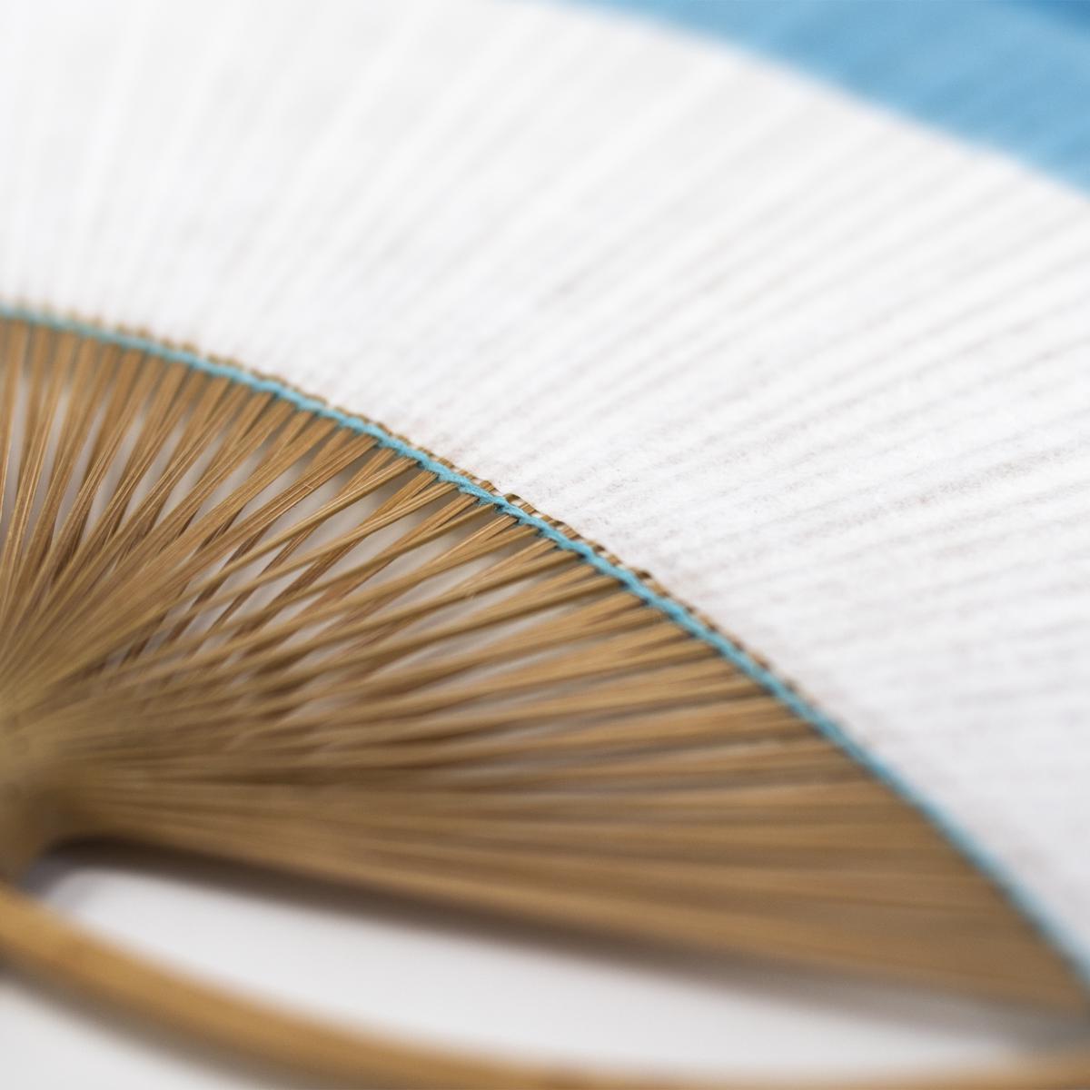 awagami blue fan handle closeup
