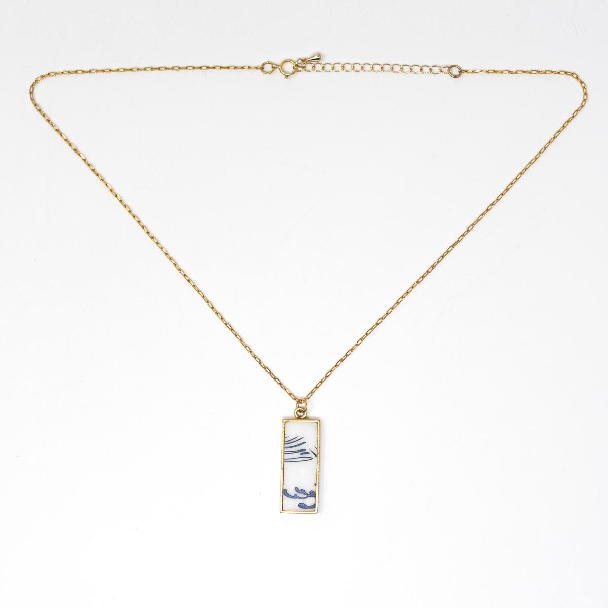 nozomi gold necklace tall blue white full