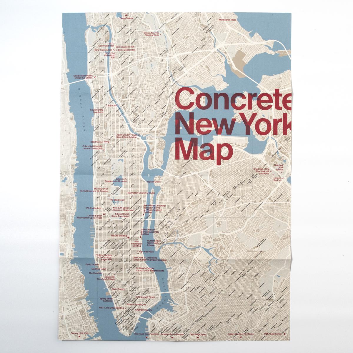 blue crow concrete new york map open