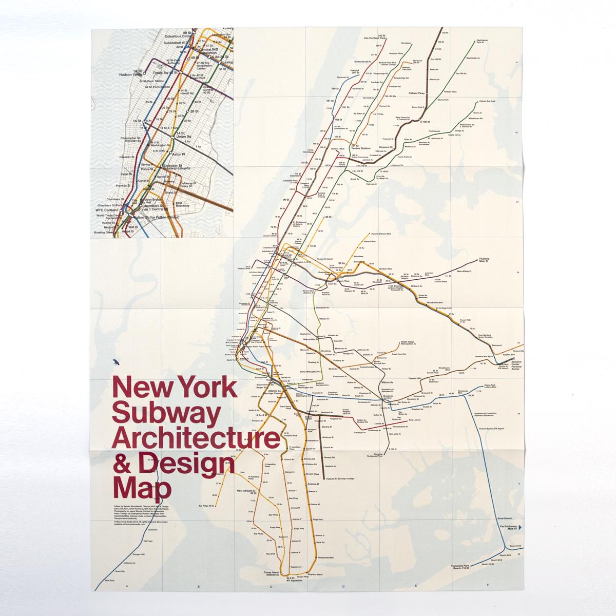 blue crow media newyork subway architecture map open