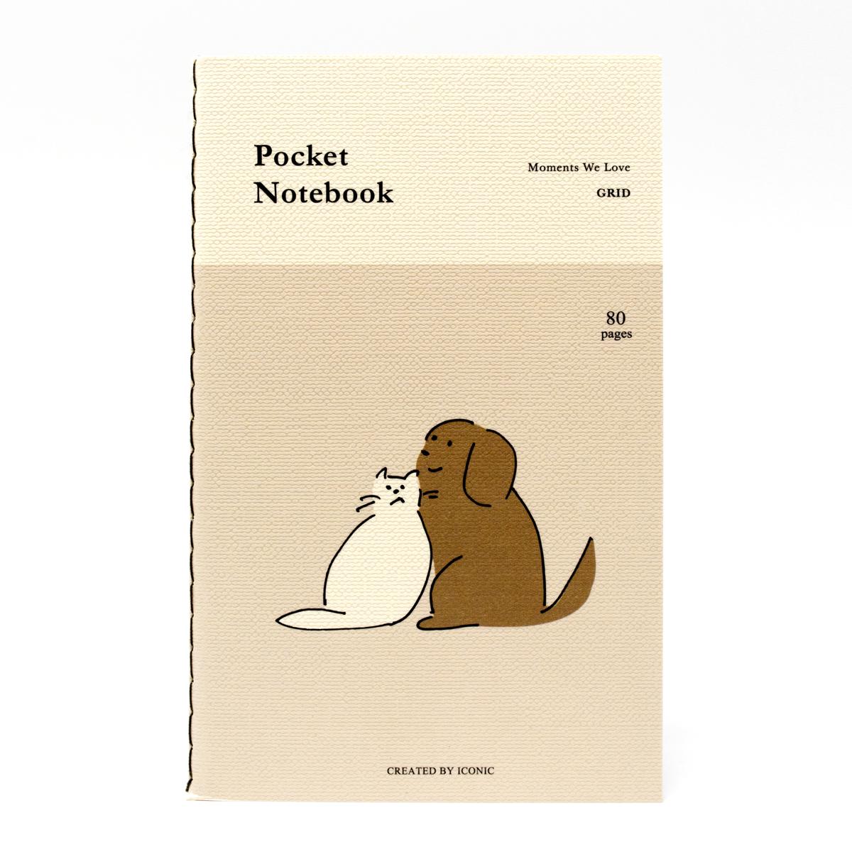 notable iconic cat dog pocket notebook