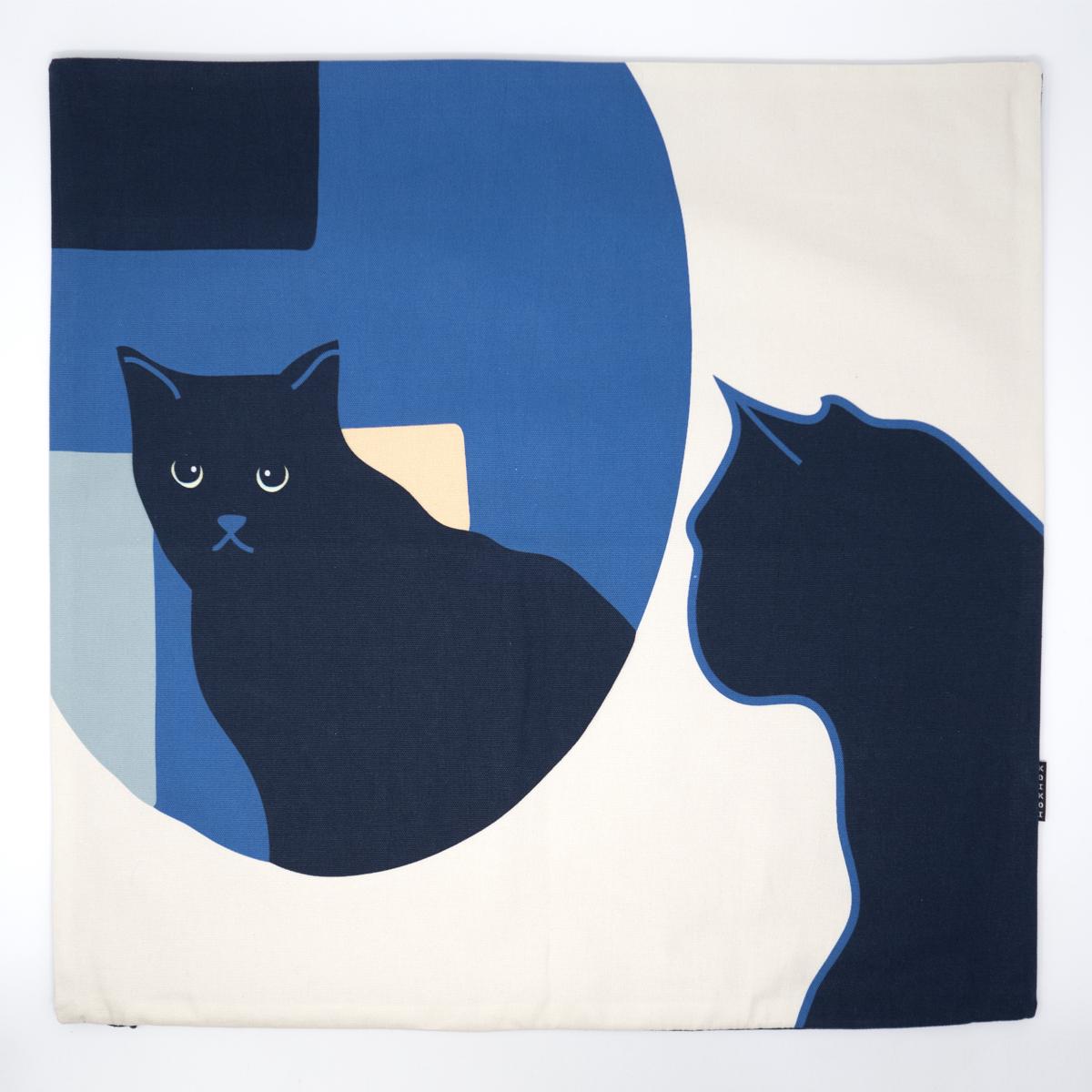 cat pillow front blue no pillow