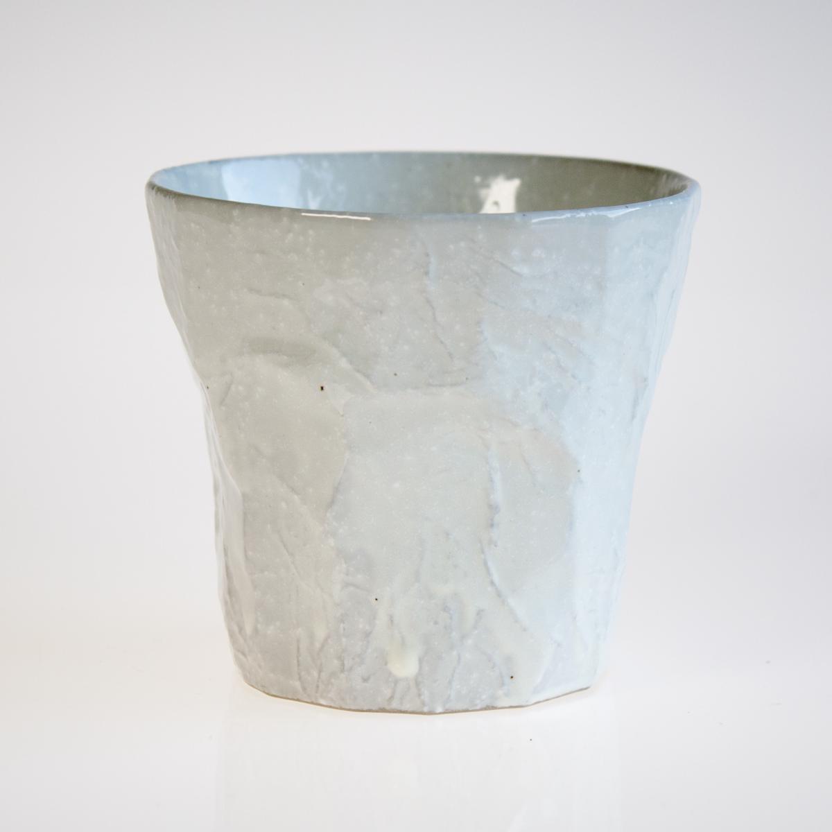 white toothbrush pot