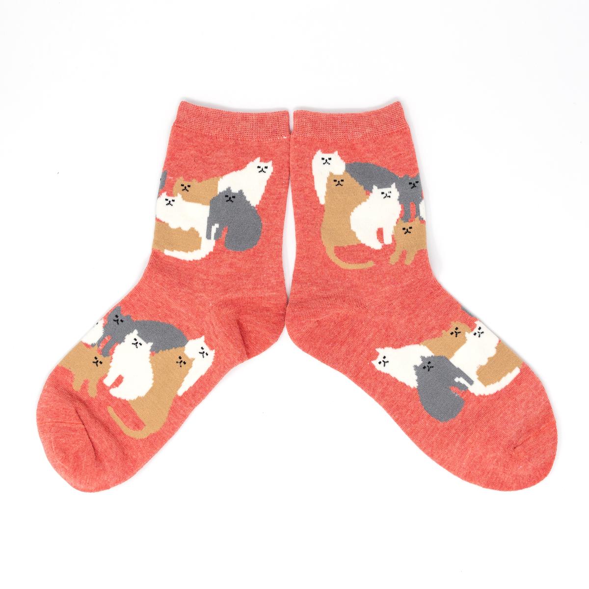 general red cat socks