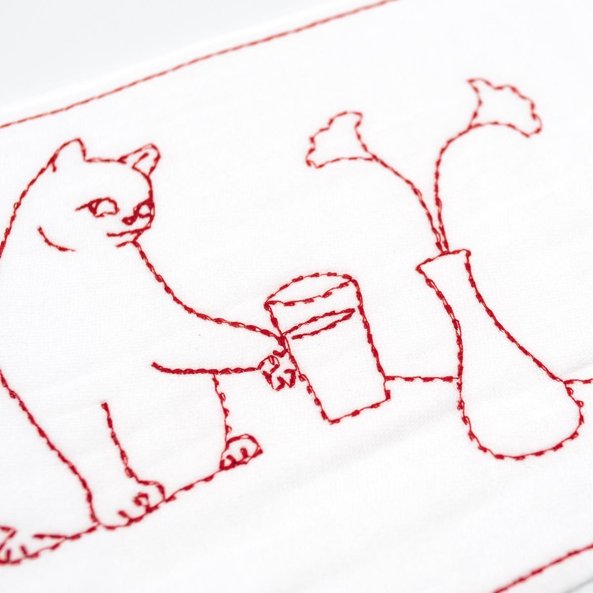 kyototo cat dishcloth closeup reverse
