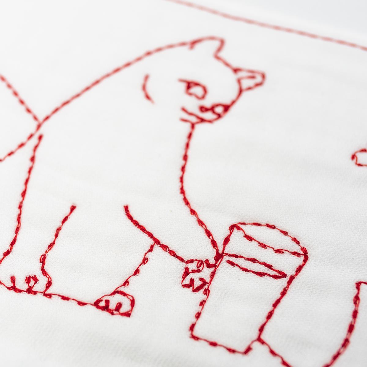 kyototo cat dishcloth closeup