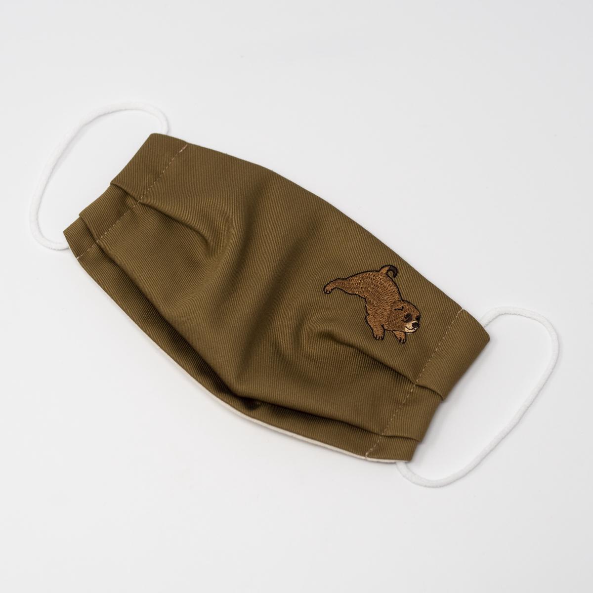 kyototo dog facemasks dark brown closeup