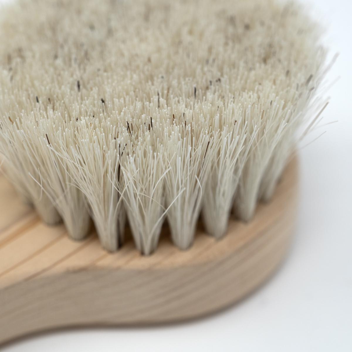 scrub brush bristles closeup