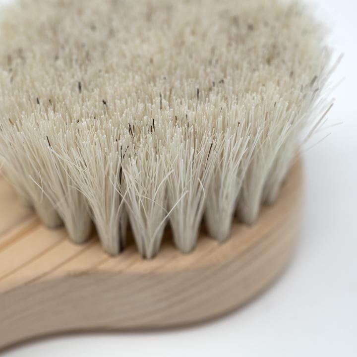 scrub brush bristles closeup