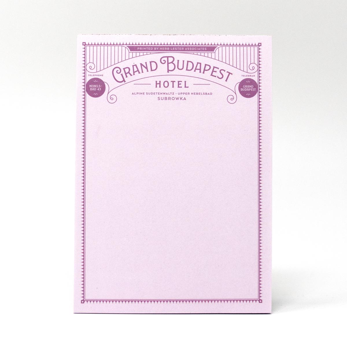 herb lester grand budapest notepad
