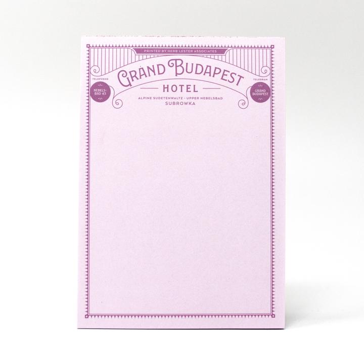 herb lester grand budapest notepad