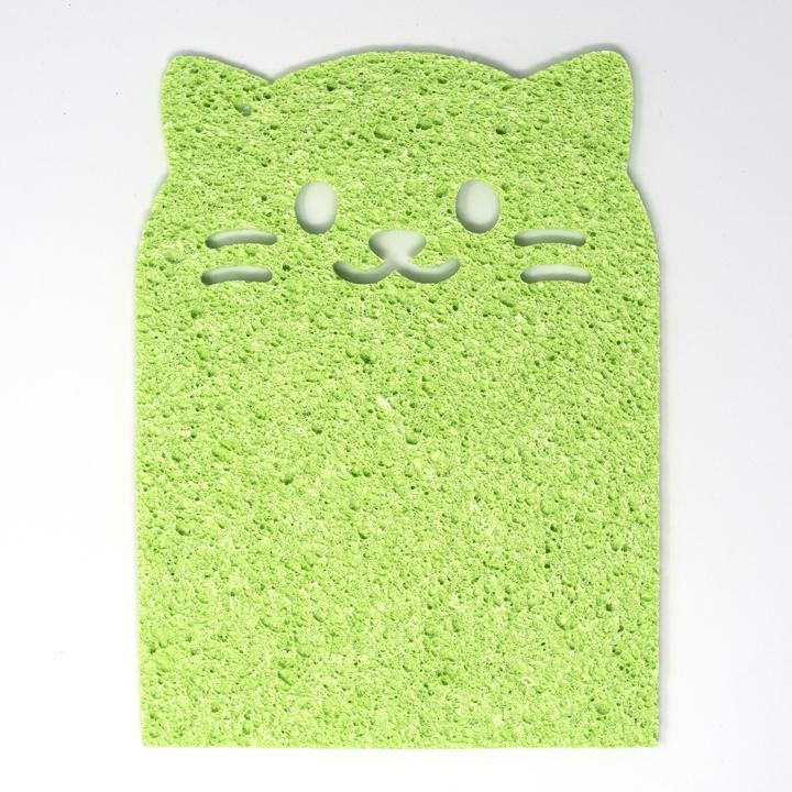 general green cat sponge