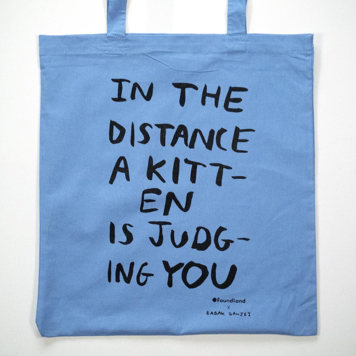 blue judging kitten