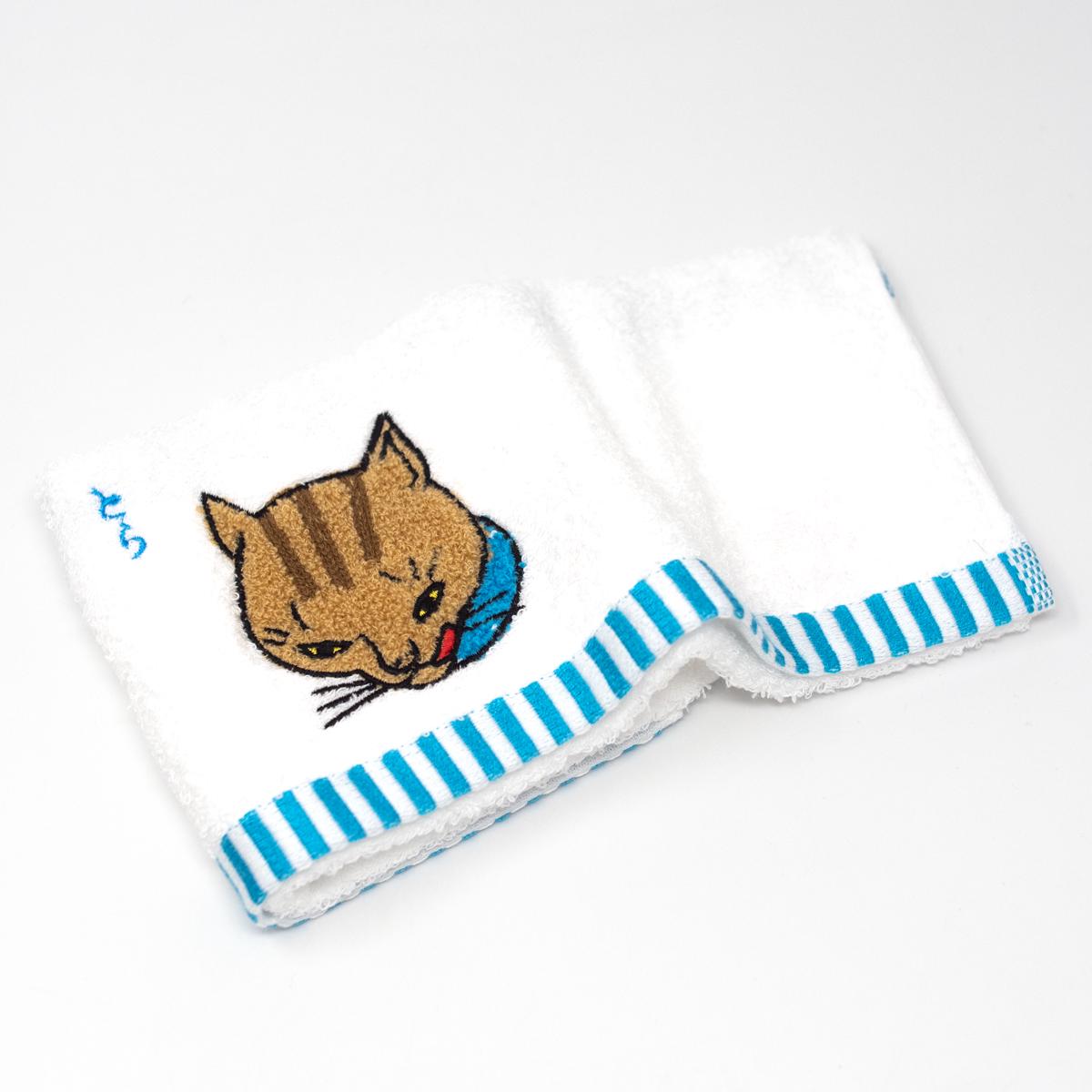 kyototo cat hand towel open
