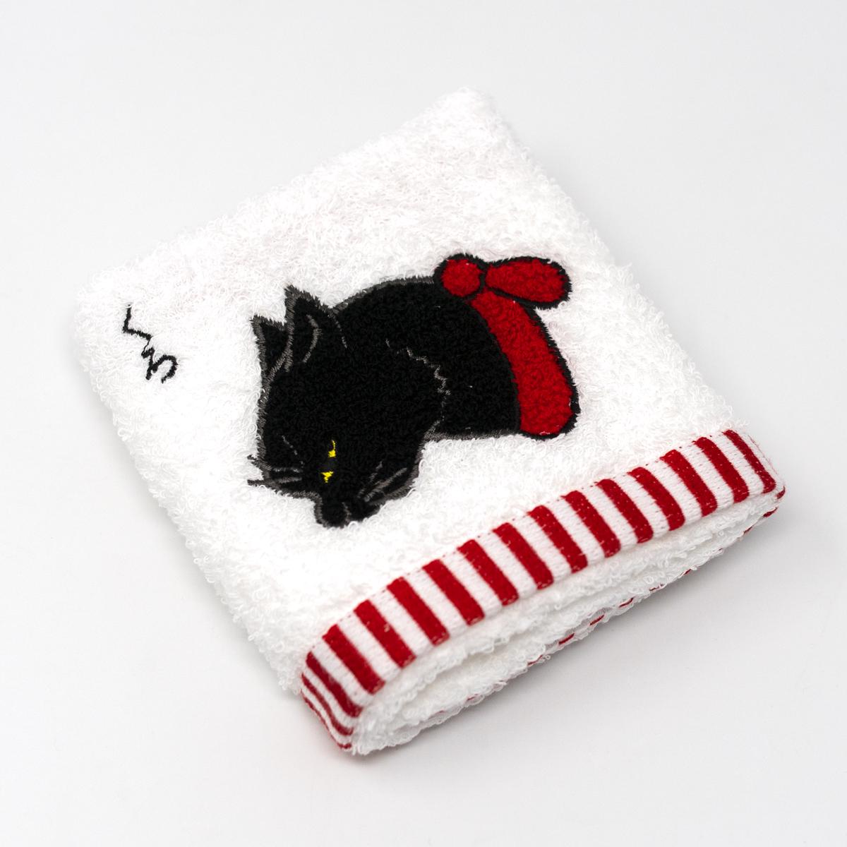 black cat towel top angle