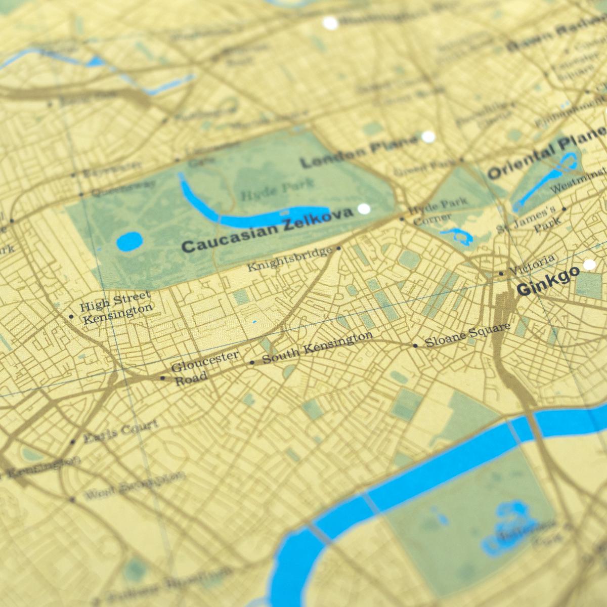 london trees map closeup two