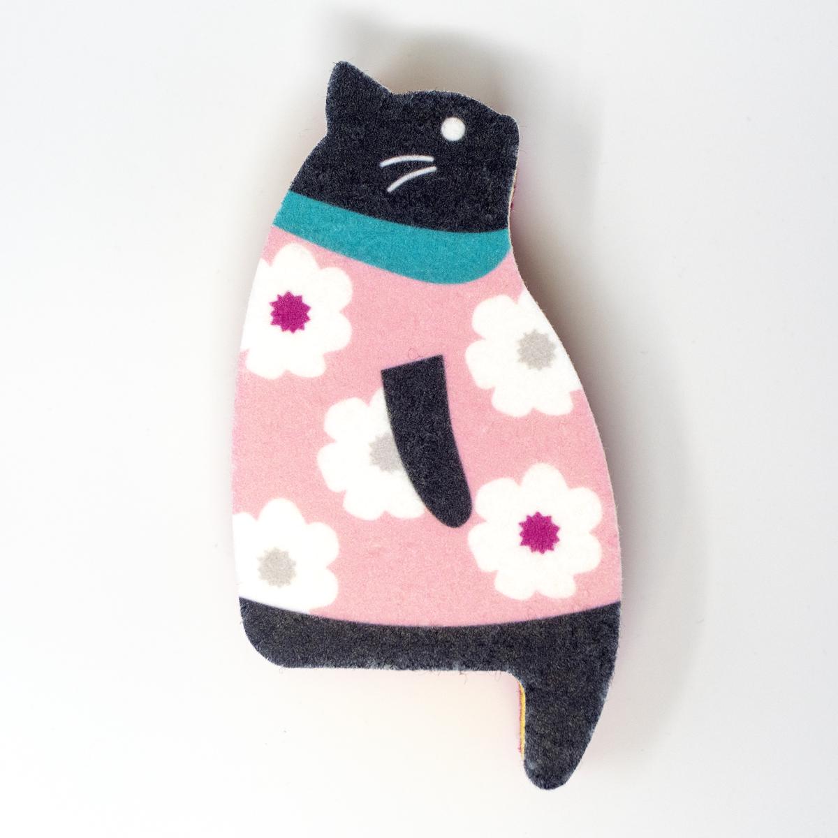 sakura the cat kitchen sponge top