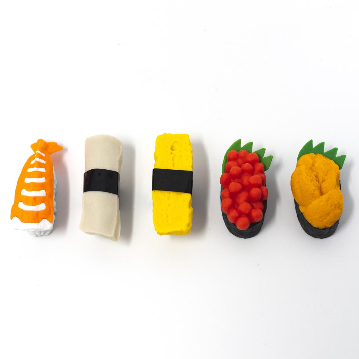 general sushi eraser set top flat