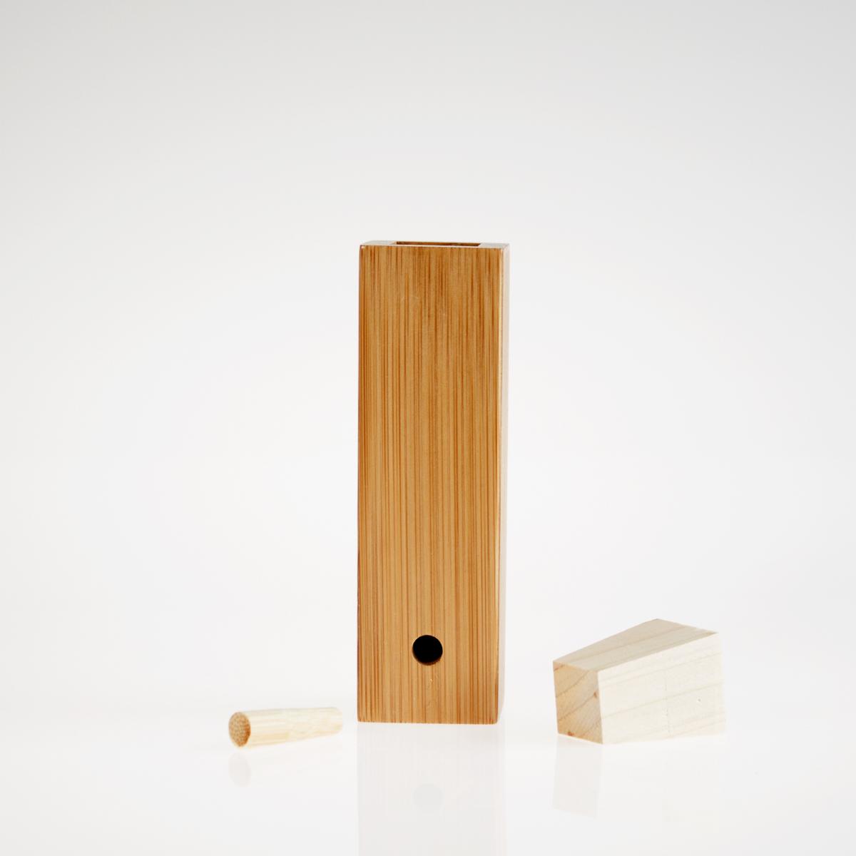 wooden soy sauce dispenser no lid or peg