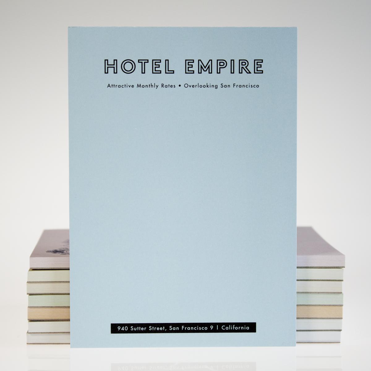 empire hotel notepad