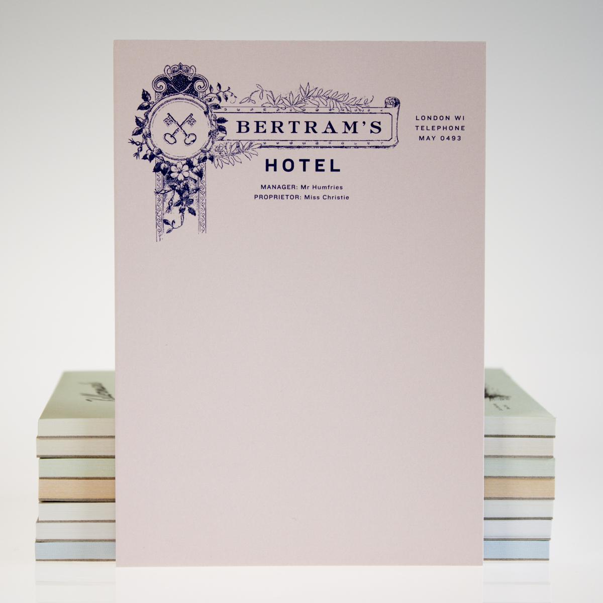bertrams hotel notepad