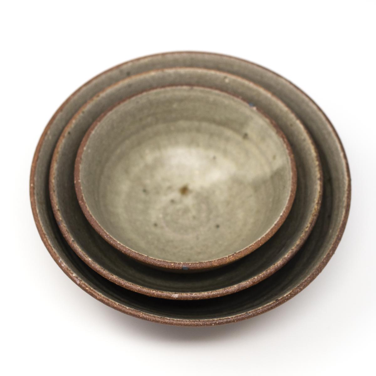 lisa armour brown green bowl set top angle