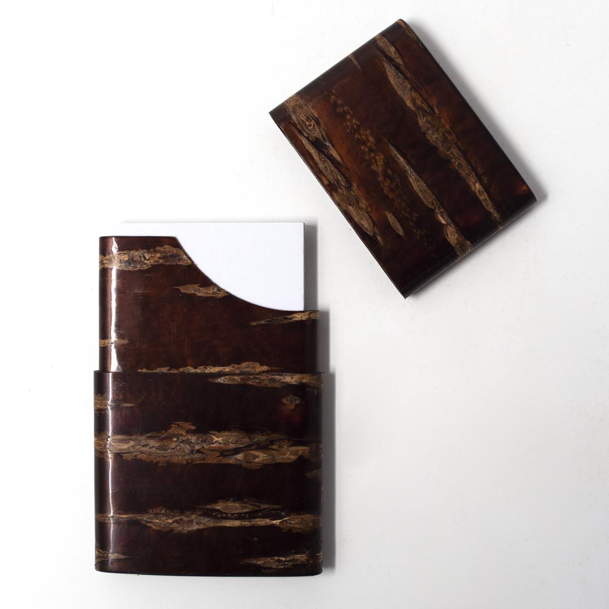 Tomioka dark card case open