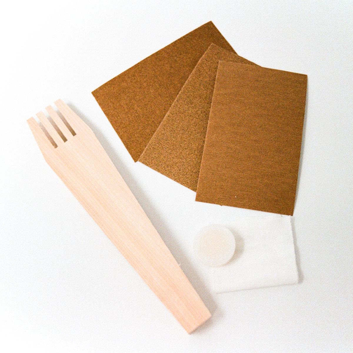 fork making kit top open