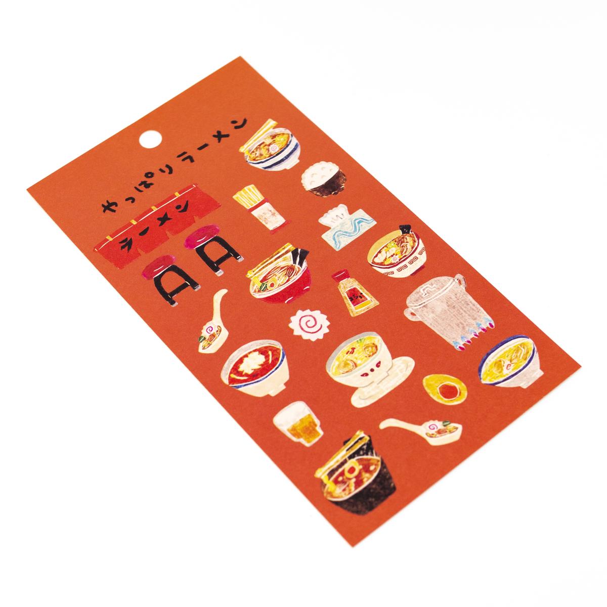 super ramen stickers top angle