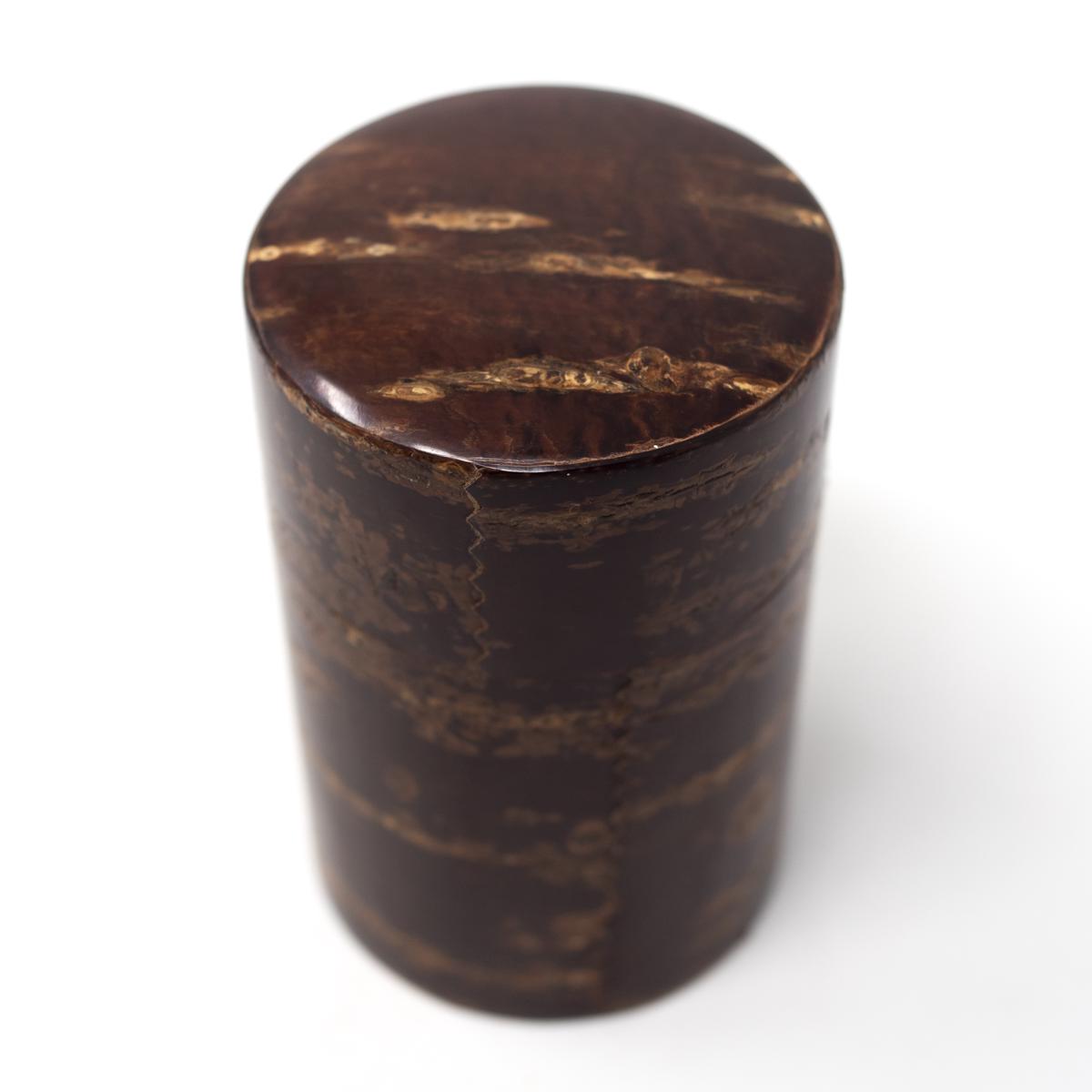 Tomioka tea caddy top angle