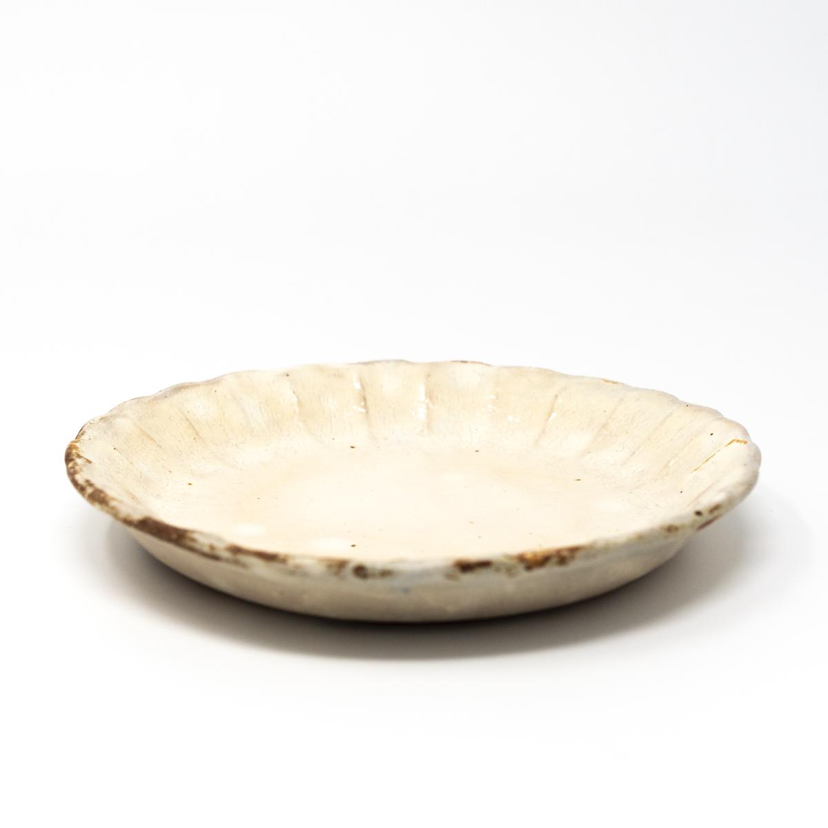 mashiko cream plate side
