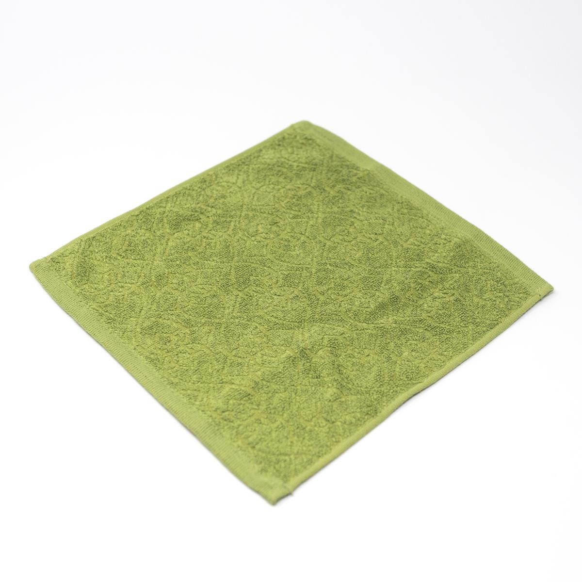 fukuroya towel green face cloth angle