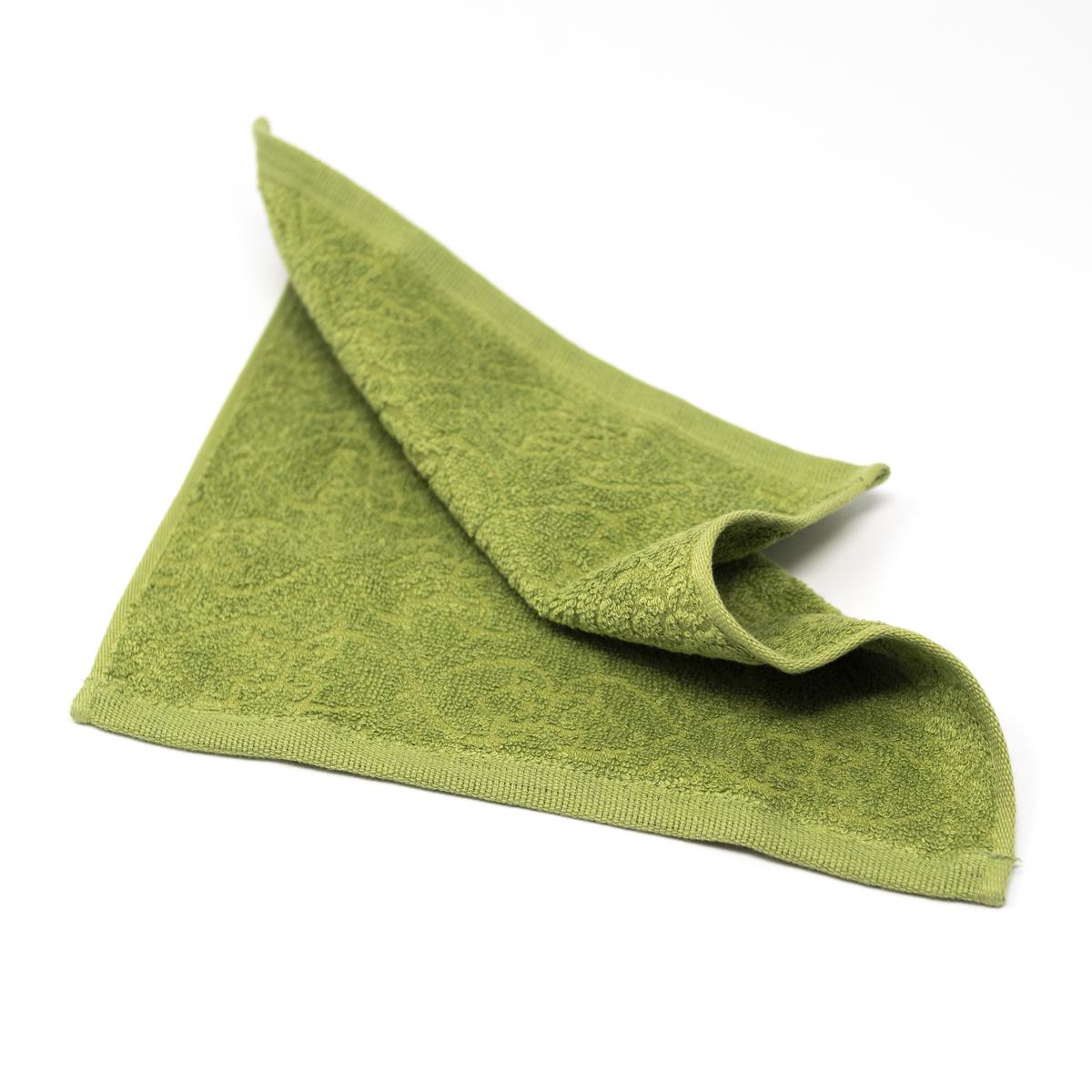 fukuroya towel green face cloth folded