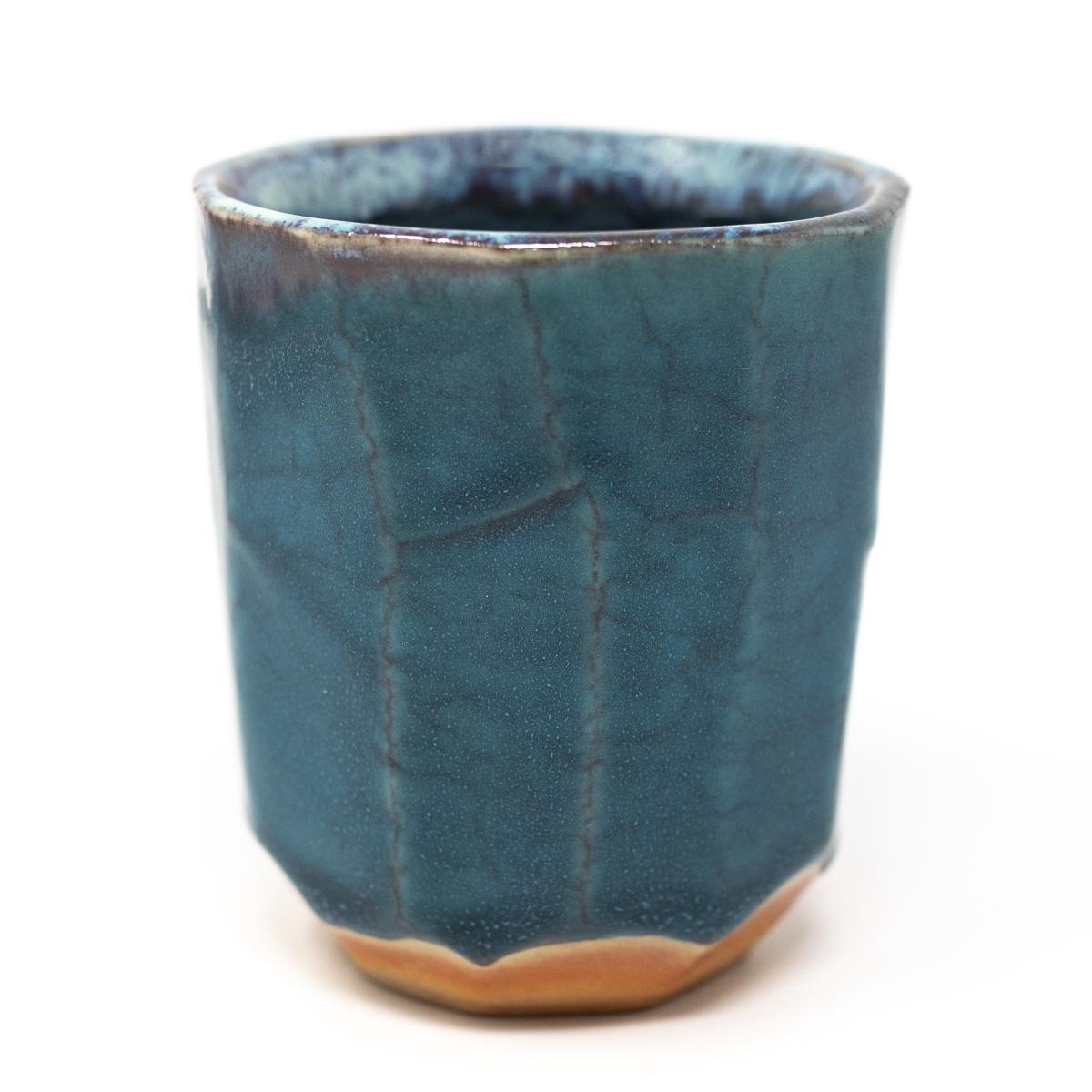 general ceramics blue cup side
