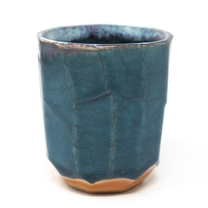 general ceramics blue cup side