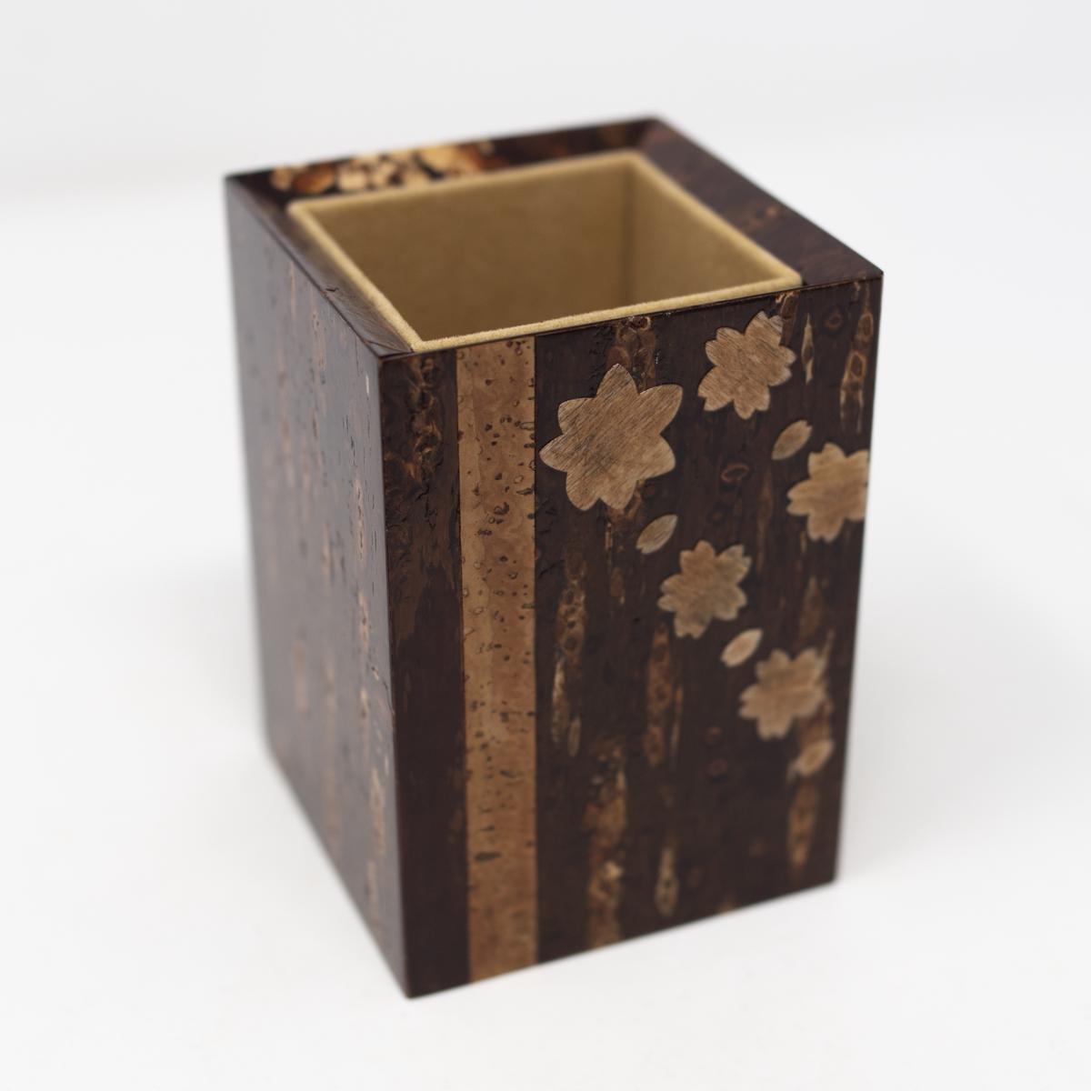 Tomioka wooden box front top angle